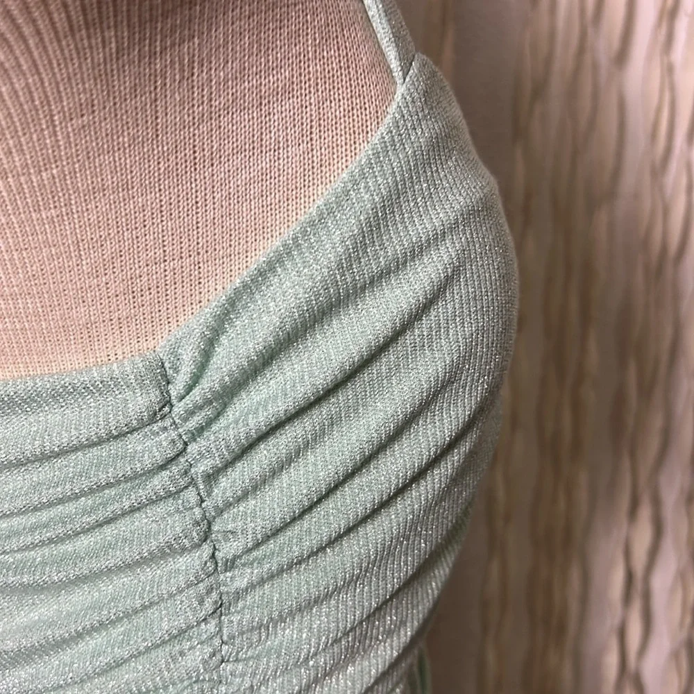 Saylor Merilyn Dress in Mint Shimmer size XS